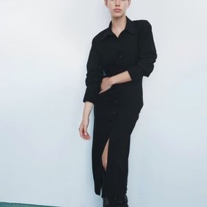 ZARA NWT Midi Shirt Dress